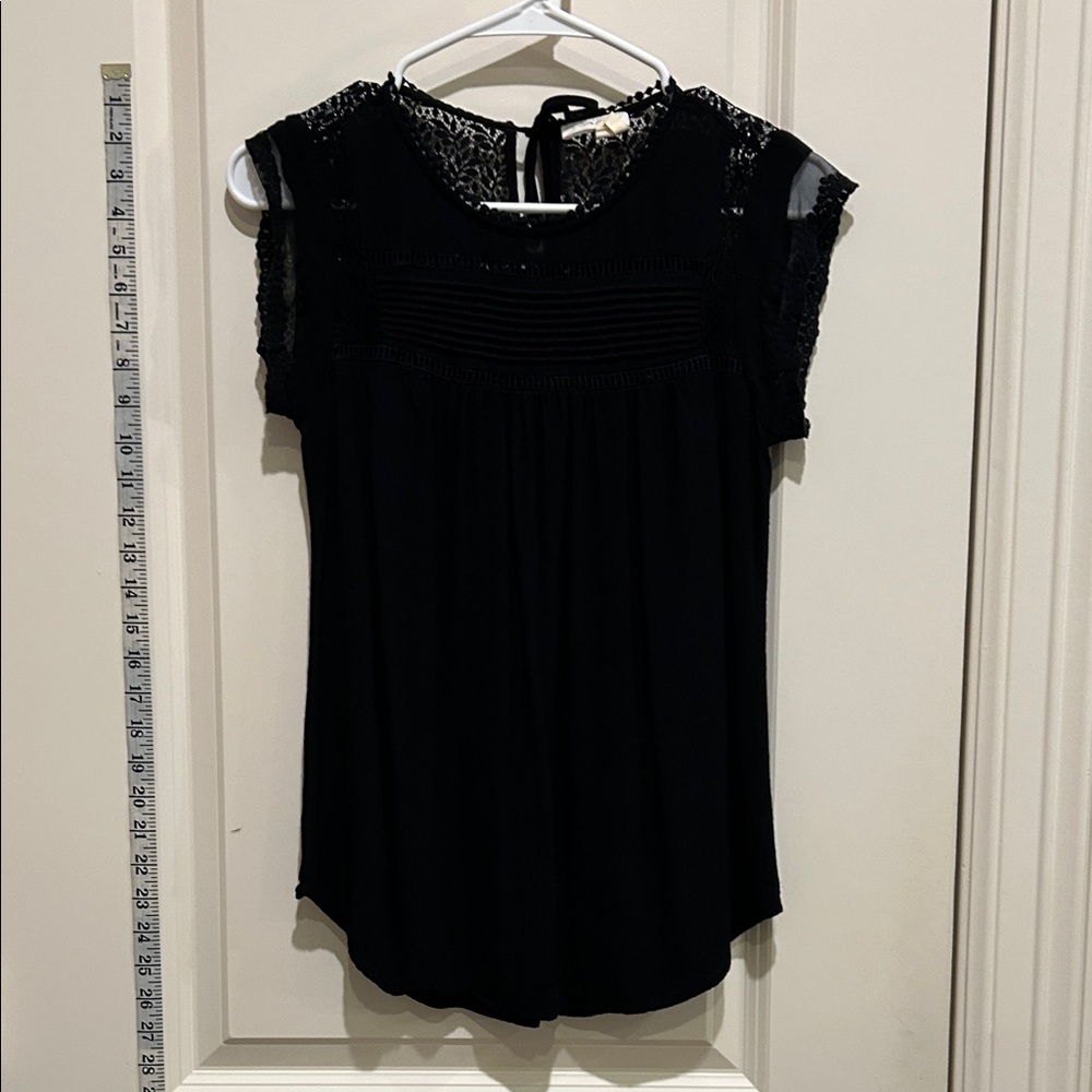 Meadow Rue Black Lace Blouse